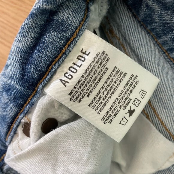 AGOLDE Riley High Rise Straight Distressed Jeans - Picture 4 of 11